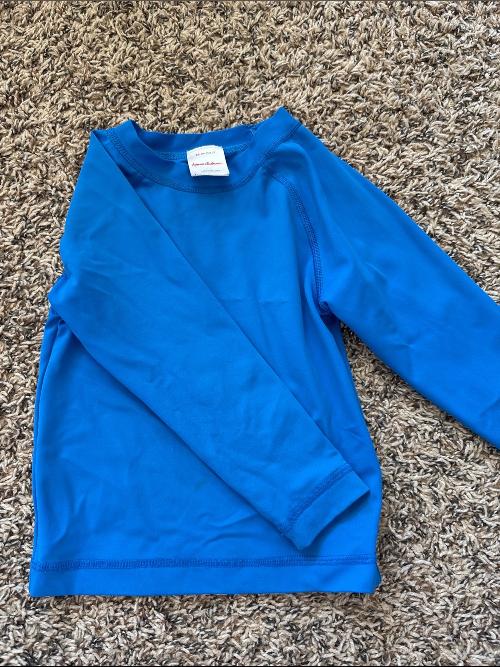 Hanna Andersson Bright Blue Long-Sleeve Rash Guard